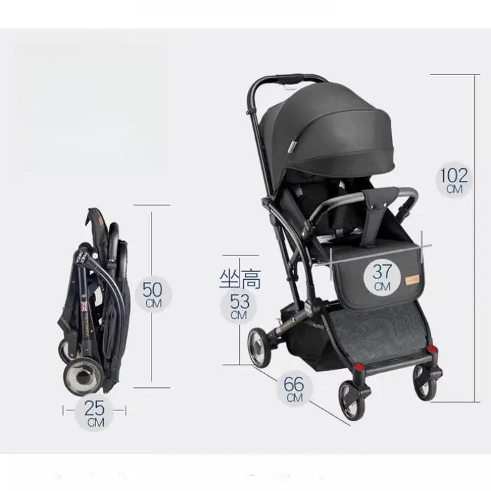 Nouveau-né Double bébé poussette léger pliable détachable assis et couché haute vue bébé Double pous