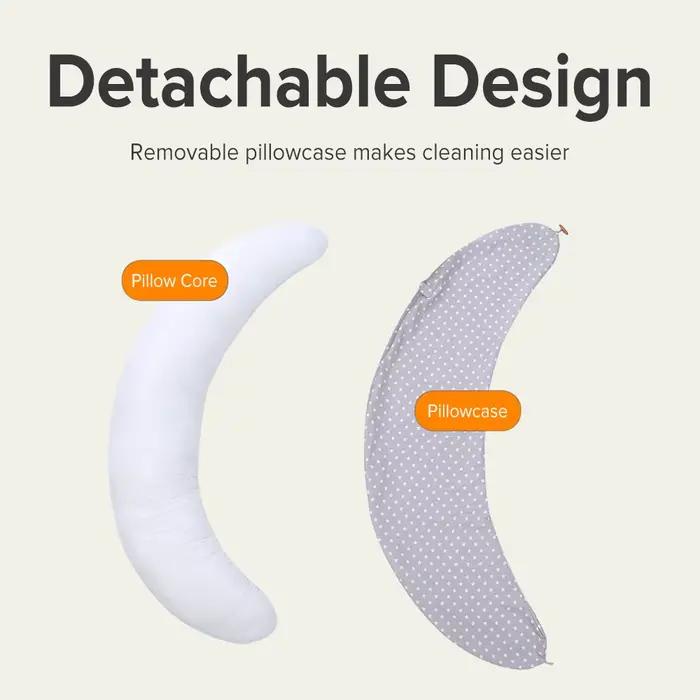 AnGku 70.9*51.2*13.8 pouces oreiller de grossesse oreiller amovible pour les femmes enceintes 2 pièc