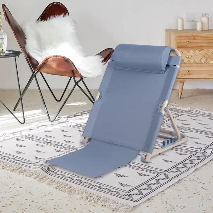 Chaise de lit pliante à angle réglable, dossier de lit multifonctionnel avec coussin de tête, suppor
