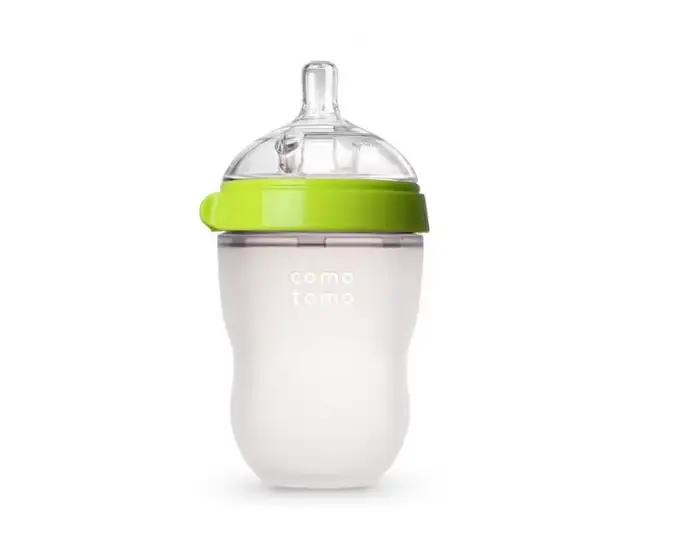 Biberons 2 Pack biberon sans BPA enfants biberon en silicone vert/rose 5 oz et 8 oz