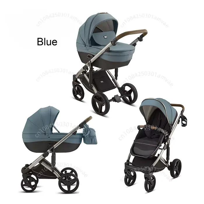 Poussette de Luxe 2 en 1 pour Bébé, Confortable, Pliable, Portable, Voyage, avec Sac pour Mère