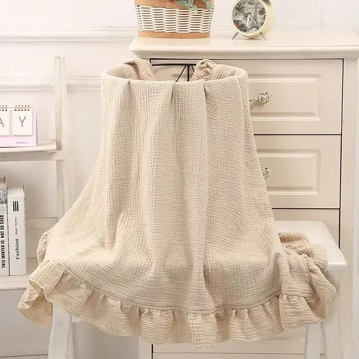 Couvertures en coton biologique pour bébé, emmaillotage en mousseline pour nouveau-né, couverture en