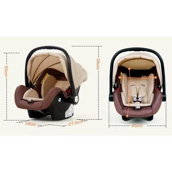 Poussette bébé nouveau-né 3 en 1 avec siège auto poussette bébé haute vue avec fonction assise et co