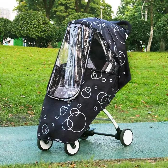 Housse de pluie universelle pour poussette, protection contre les intempéries, pare-vent, imperméabl