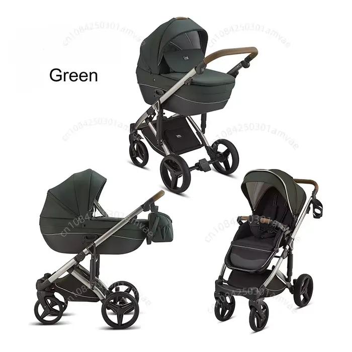 Poussette de Luxe 2 en 1 pour Bébé, Confortable, Pliable, Portable, Voyage, avec Sac pour Mère
