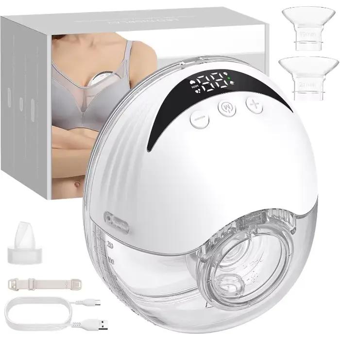 Tire-lait portable sans fil, mains libres, électrique, sans BPA, 4 modes, 12 niveaux, en silicone av