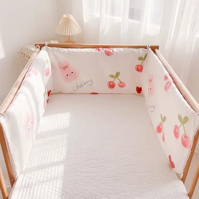 Pare-chocs de lit en coton doux pour nouveau-né, coussin de protection épais, une pièce, SD05