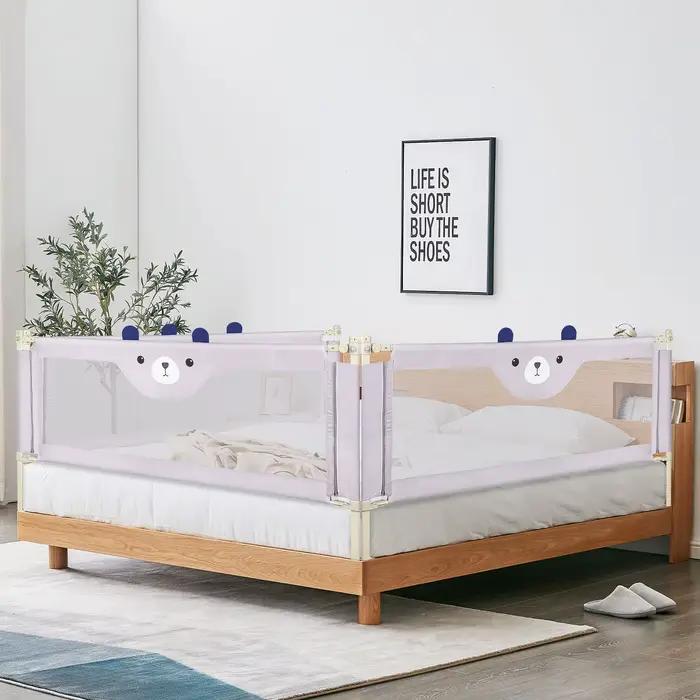 1 barrière de lit pour enfants, barrière de lit pour tout-petits réglable en hauteur, protection con