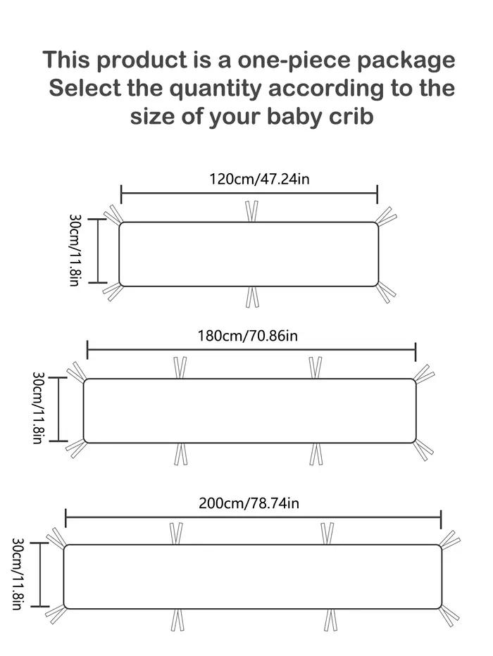 Rail de protection pour berceau de bébé, rembourrage doux, doublure de pare-chocs pour berceau de bé
