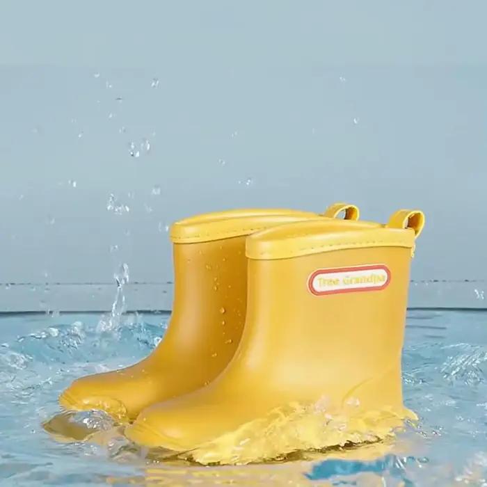 Arbre grand-père enfant en bas âge bottes de pluie bébé enfants chaussures de pluie faciles à instal