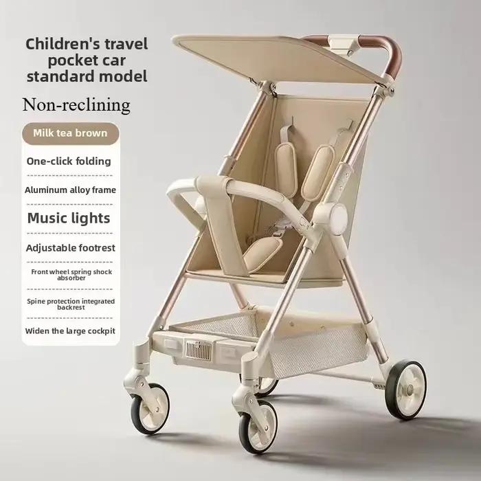 Poussette pliable légère et pratique pour bébés et tout-petits, pour la marche, poussette parapluie 