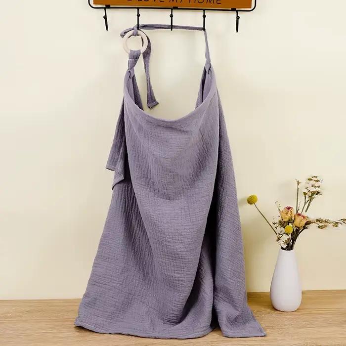 Couverture d'allaitement respirante pour bébé, couverture d'allaitement de maternité en mousseline d