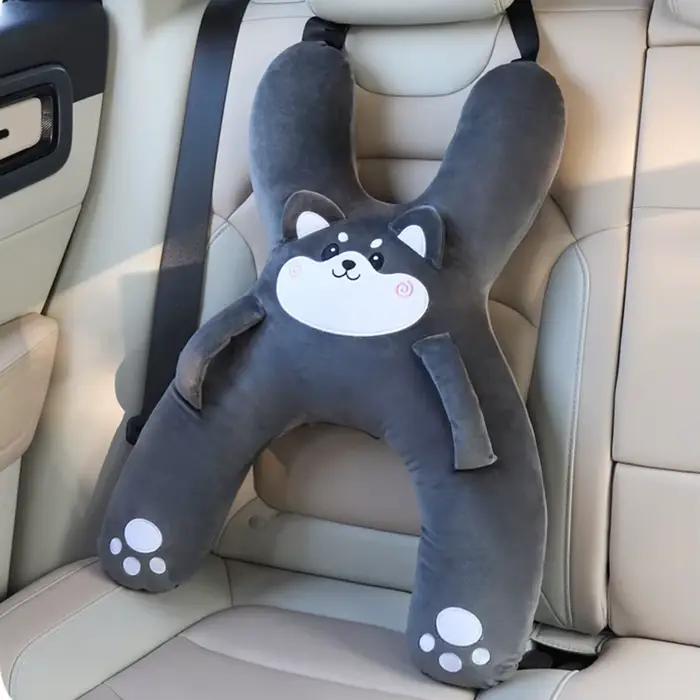 Coussin de nuque pour enfant avec ceinture de sécurité pour voiture