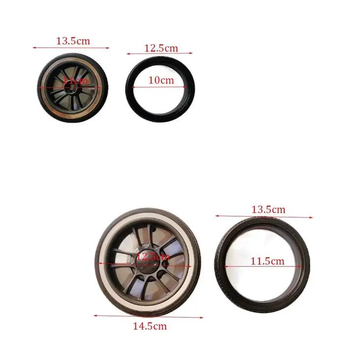 Roue en caoutchouc pour poussette de bébé roulements silencieux pièces de rechange durables haute qualité pour poussette standard occasions spéciales pour enfants 3-6 ans