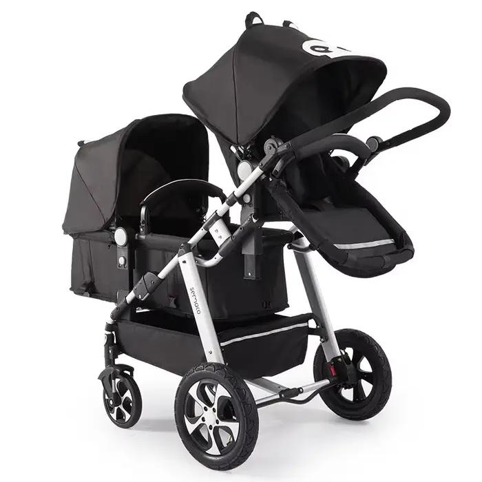 Poussette Double Pliable pour Deux Enfants