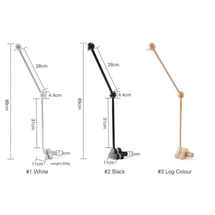 Support de mobile de lit en bois pour bébé 0-12 mois, jouets suspendus en crochet pour nouveau-né, hochets pour bébé