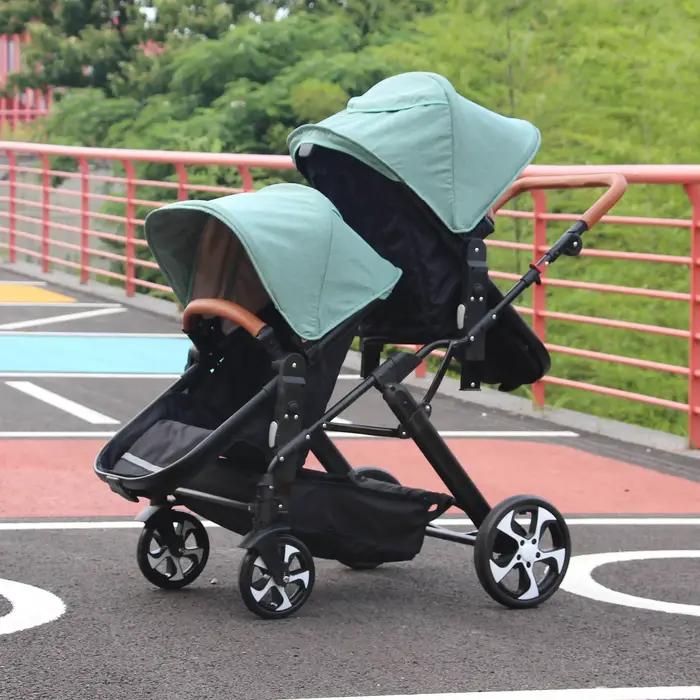 2025 NOUVEAU Poussette double 3 en 1 avec siège auto chariot landau