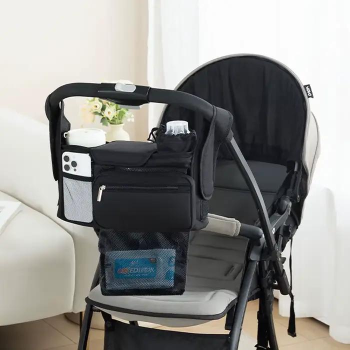 Sac de rangement pour maman, accessoires de poussette Doona, sac à couches Portable Compatible avec poussette, sac de rangement étanche noir, cadeaux