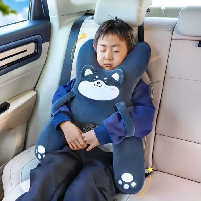 Coussin de nuque pour enfant avec ceinture de sécurité pour voiture