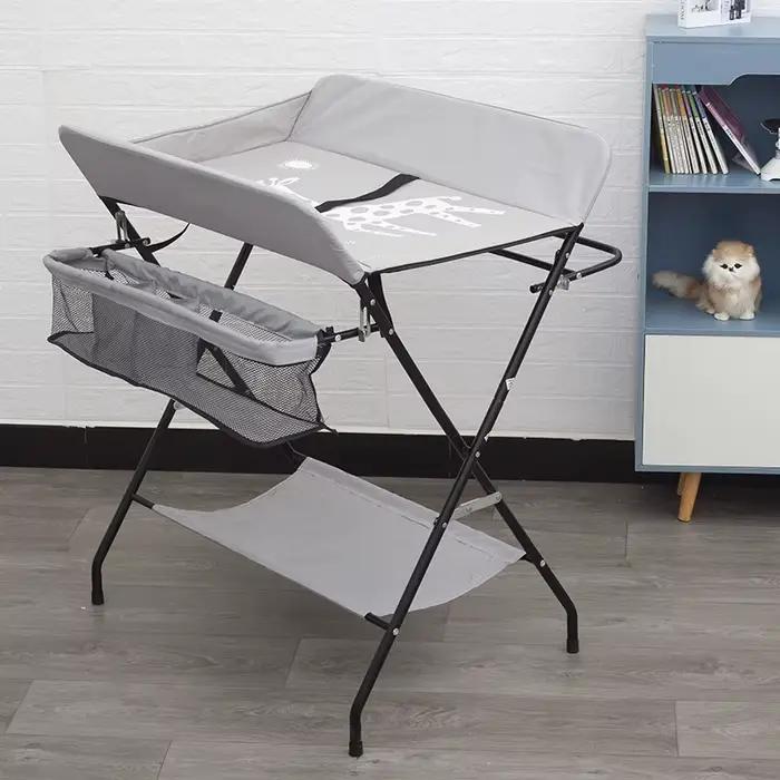 Table à langer multifonctionnelle en acier avec rangement pliable pour soins de bébé 0-1 an occasions spéciales