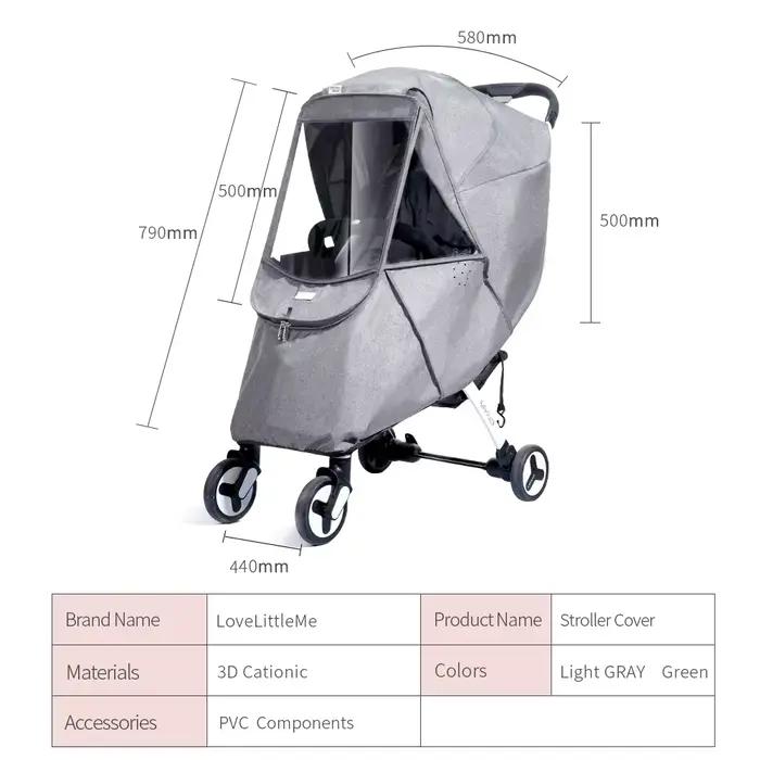 Housse de pluie universelle pour poussette de bébé