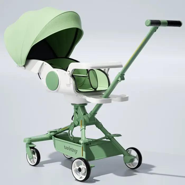 Poussette bidirectionnelle pliable et facile à transporter pour enfants