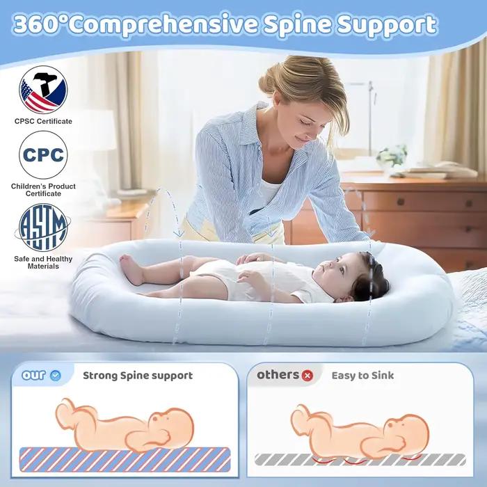 Berceau pliant pour nouveau-né chaise longue portable couffin voyage lit co-sleeping 0-2 ans bleu rose occasions spéciales sécurité confort