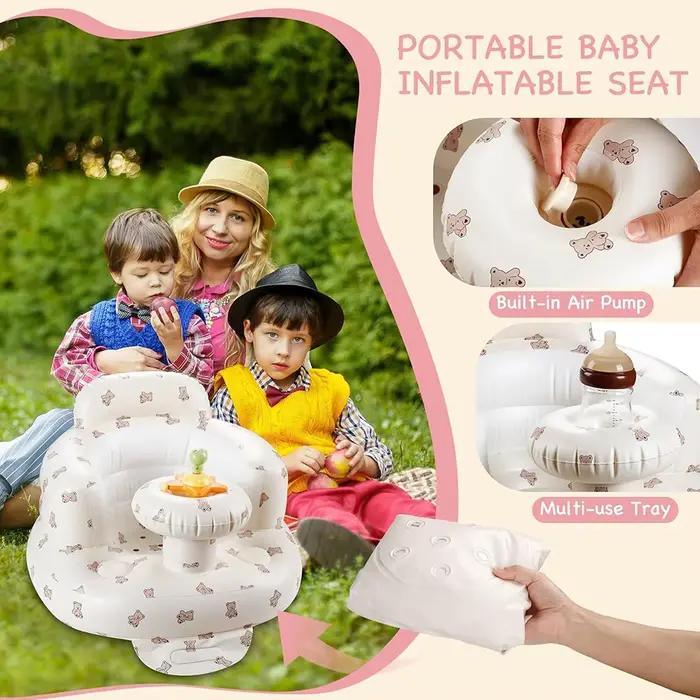 Siège bébé multifonctionnel gonflable pour enfants 8-36 mois, chaise haute, tabouret de bain, chaise pour tout-petit polyvalent et confortable