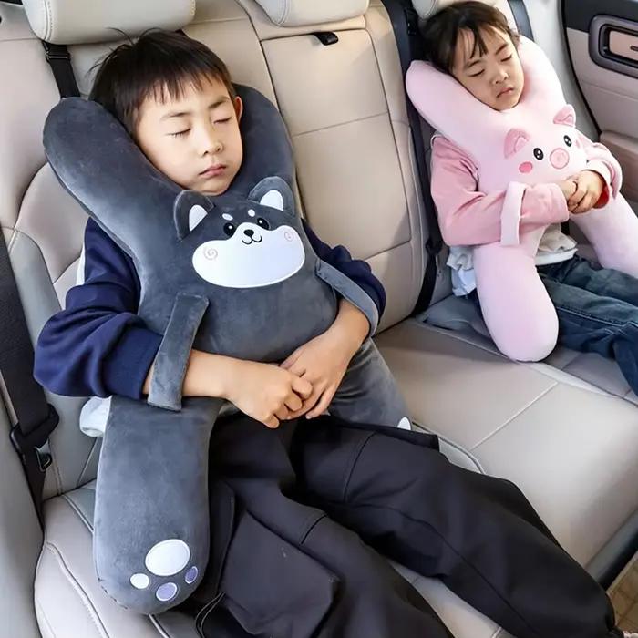 Coussin de nuque pour enfant avec ceinture de sécurité pour voiture