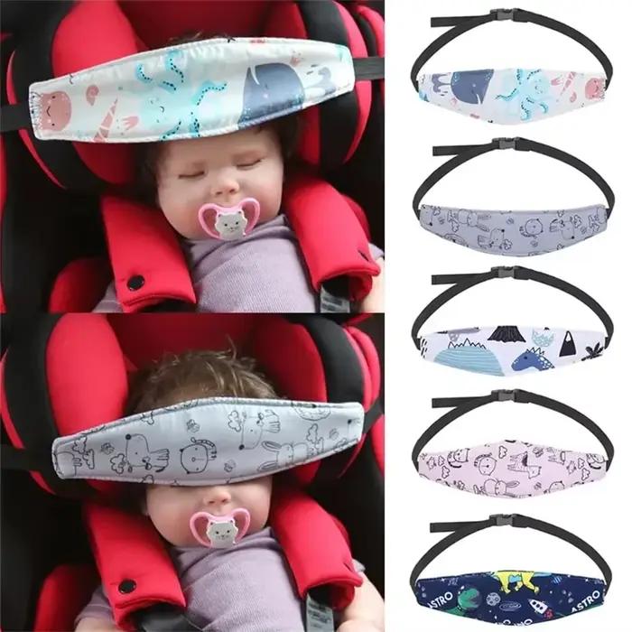 Support de tête de siège de voiture antistatique pour bébé positionneur de sommeille oreiller de sécurité réglable en couleur pour garçon et fille