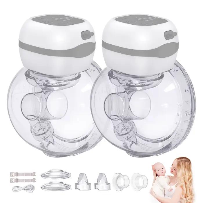 Tire-lait électrique mains libres sans BPA 12 niveaux d'aspiration 3 modes rechargeable LCD portable pour allaitement indolore sans fil occasions spéciales maternité