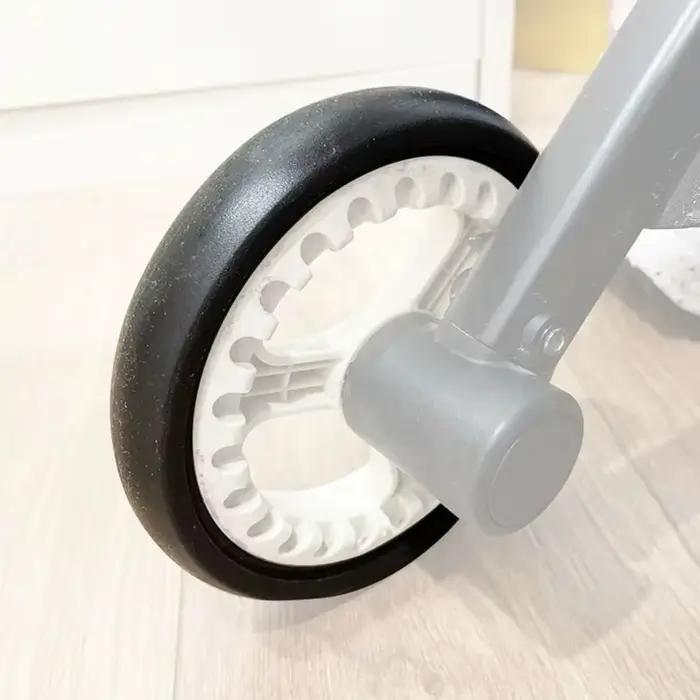 Roue en caoutchouc pour poussette de bébé roulements silencieux pièces de rechange durables haute qualité pour poussette standard occasions spéciales pour enfants 3-6 ans