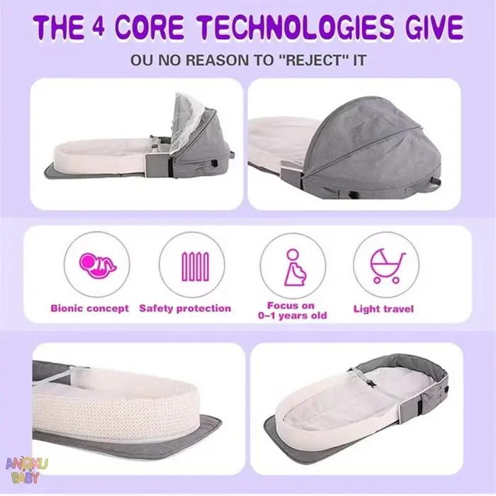 Lit de bébé portable avec moustiquaire