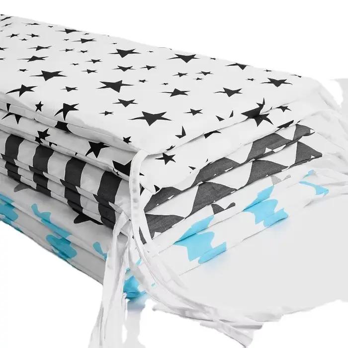 Chaud bébé lit berceau pare-chocs en forme de U détachable fermeture éclair coton nouveau-né