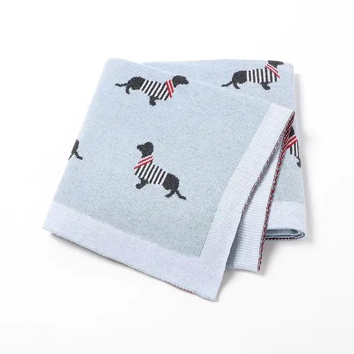 Couverture tricotée en coton super douce pour nouveau-né