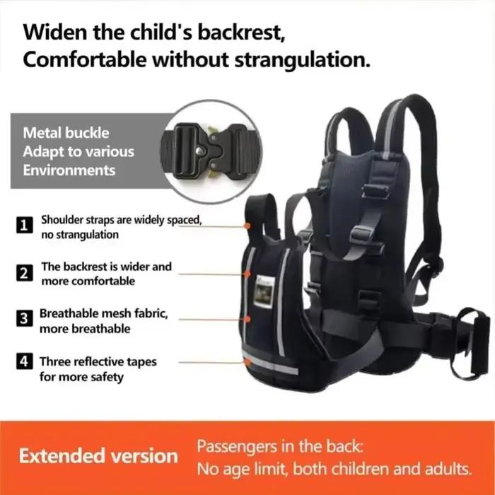 Ceinture de sécurité de moto réglable pour enfants