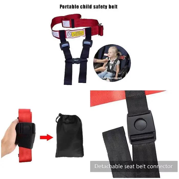 Harnais de sécurité enfant pour voyages en avion et voiture protection de sécurité réglable pour sièges d'avion et chaises hautes enfants 1 an et plus