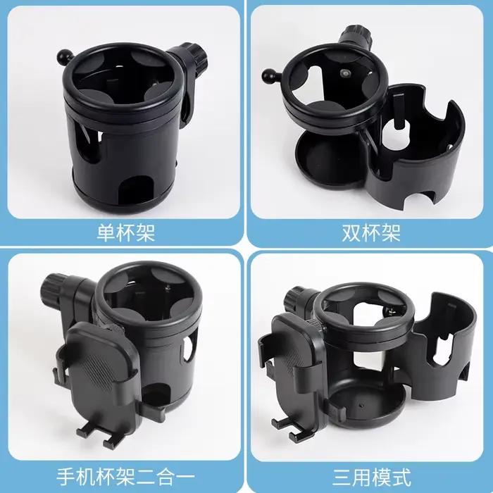 Poussette bébé 3 en 1 porte-gobelet multifonctionnel antidérapant 360 ° Support de café rotatif