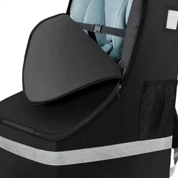 Sac de voyage pliable pour siège auto avec sangles pour sac à dos conception résistante à l'eau pour transport facile de sièges de sécurité pour bébé occassions spéciales pour les déplacements en famille