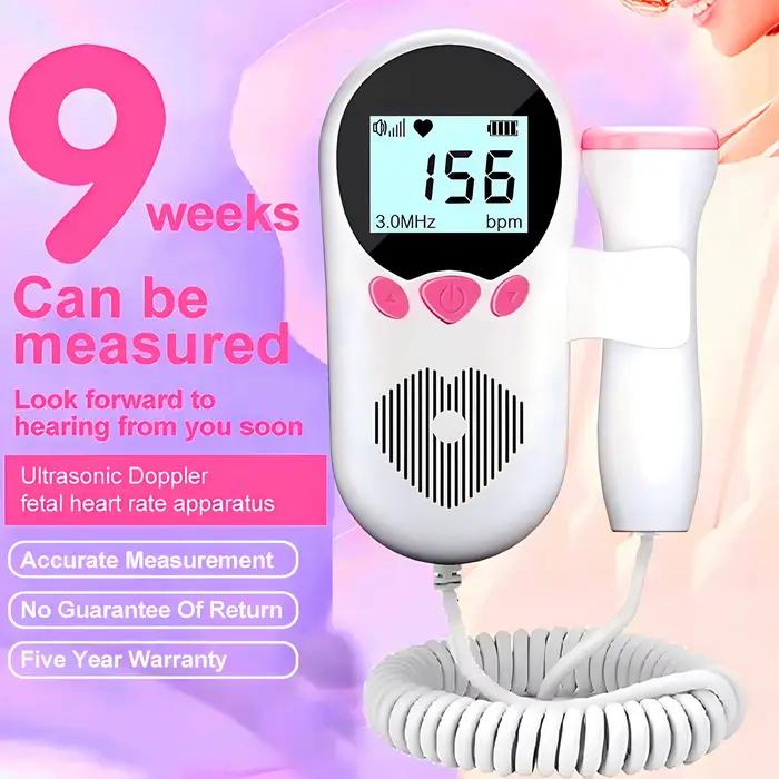 Détecteur de rythme cardiaque du bébé par ultrasons 3.0MHz