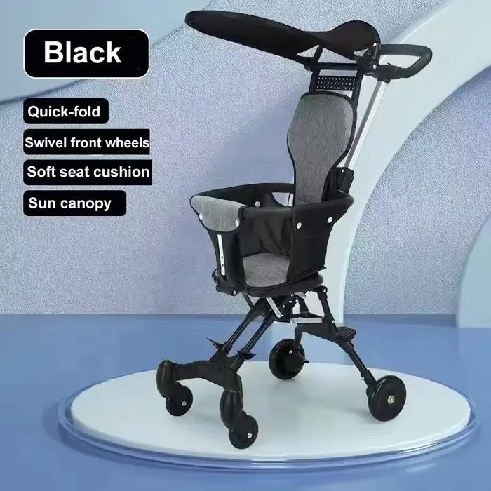 Poussette bébé pliable en un clic