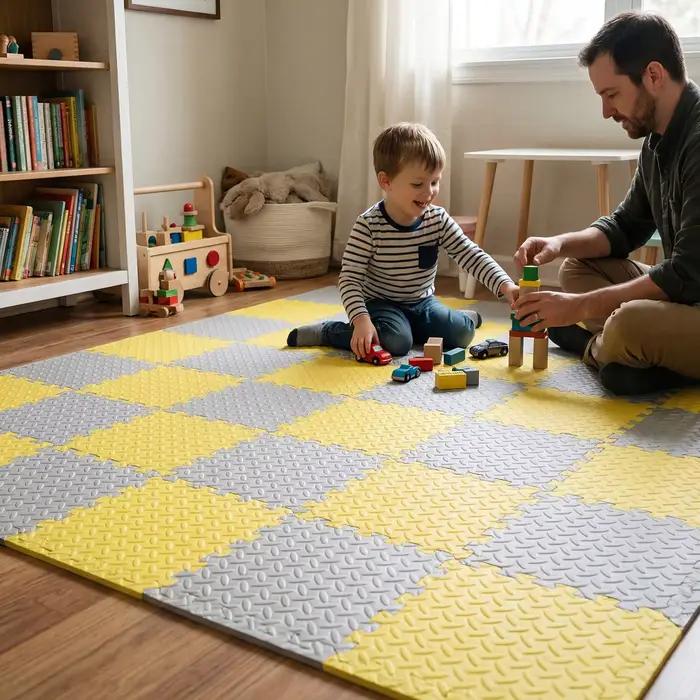 Tapis de jeu pour bébé 16 pièces 60x60cm