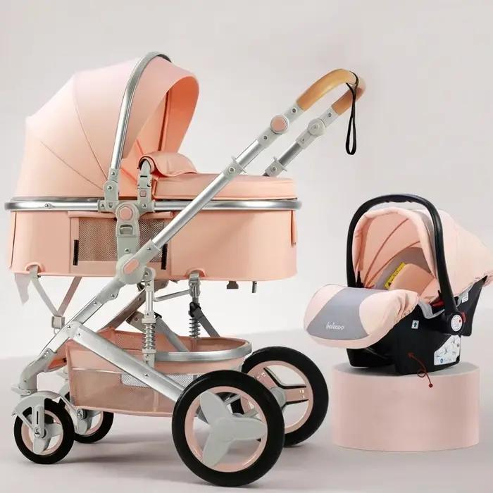 Poussette bébé 3 en 1 avec siège auto
