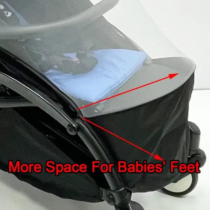 Moustiquaire en filet pour poussette Babyzen Yoyo 2 protectrice des insectes avec poche pour les pieds pour maternité et balades en plein air