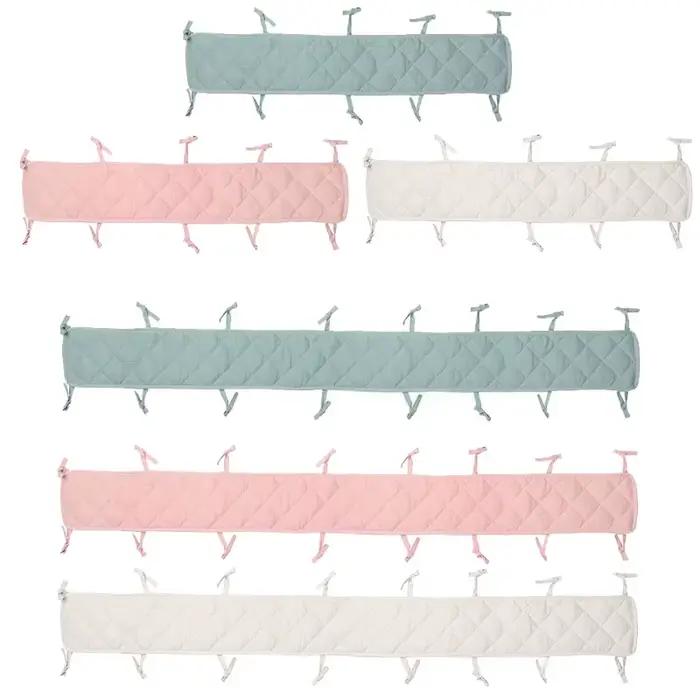 Protection de berceau en coton Anti-morsure pour bébé, barrière de sécurité de couleur unie pour enfants de 0 à 1 an, facile à installer et à entretenir, cadeau idéal pour nouveau-né