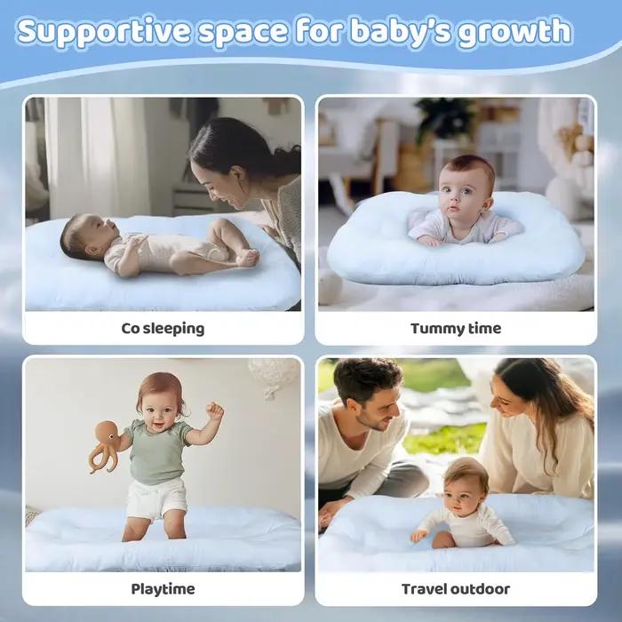 Berceau pliant pour nouveau-né chaise longue portable couffin voyage lit co-sleeping 0-2 ans bleu rose occasions spéciales sécurité confort
