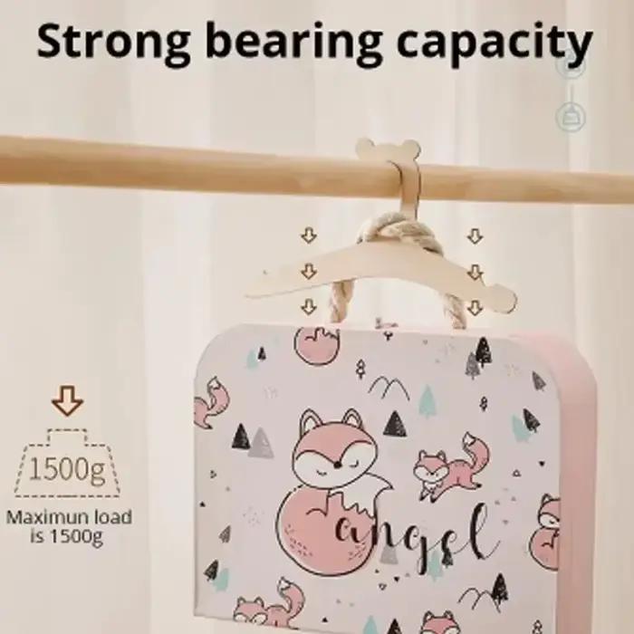 5/10 pièces bébé porte-vêtements ours mignon en bois enfants cintre maison fille princesse chambre pépinière décor