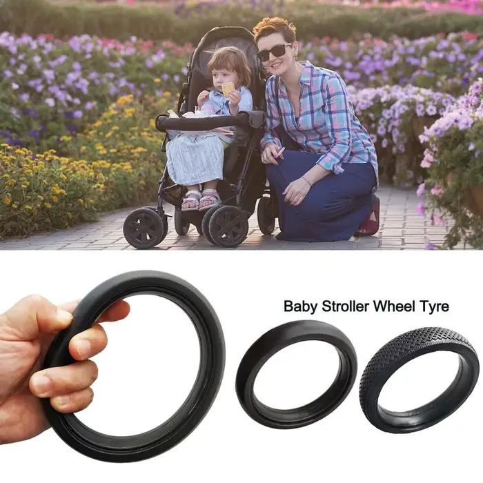 Roue en caoutchouc pour poussette de bébé roulements silencieux pièces de rechange durables haute qualité pour poussette standard occasions spéciales pour enfants 3-6 ans