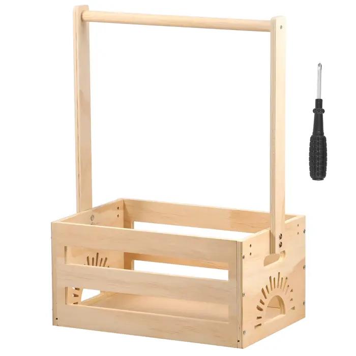 Support de rangement pour vêtements de bébé, boîte de rangement en bois, caisse de douche pour bébé,