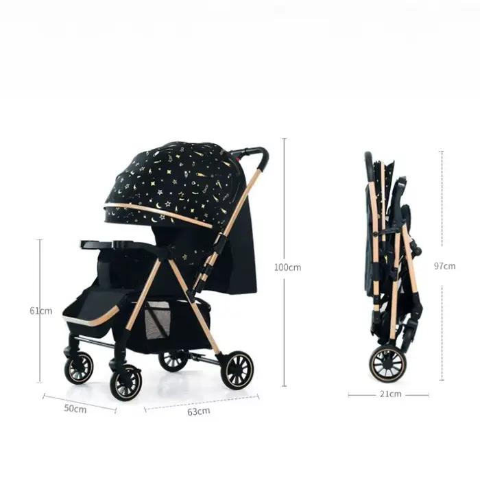Poussette double détachable pour deuxième enfant, peut s'asseoir ou s'allonger, poussette pliable po